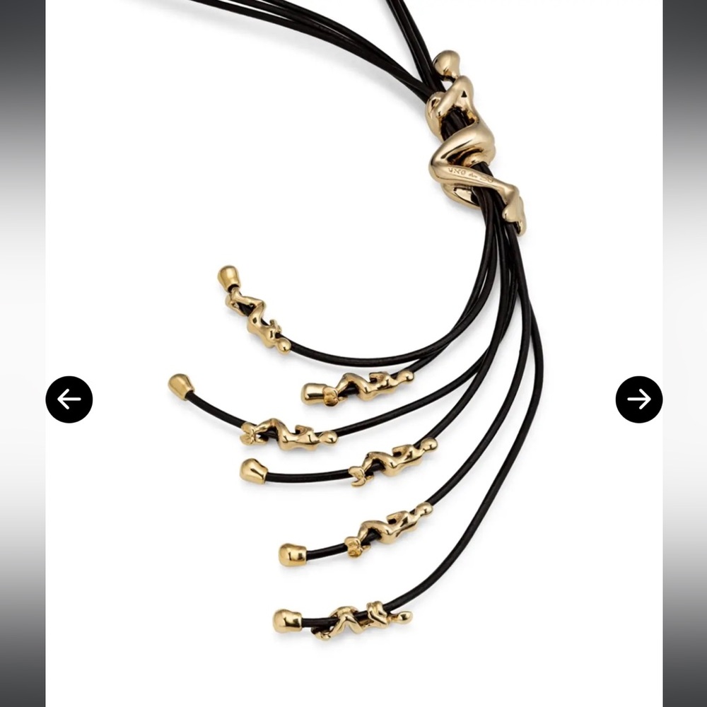 UNO de 50 Gold and Black Cord Necklace - Picture 3 of 12